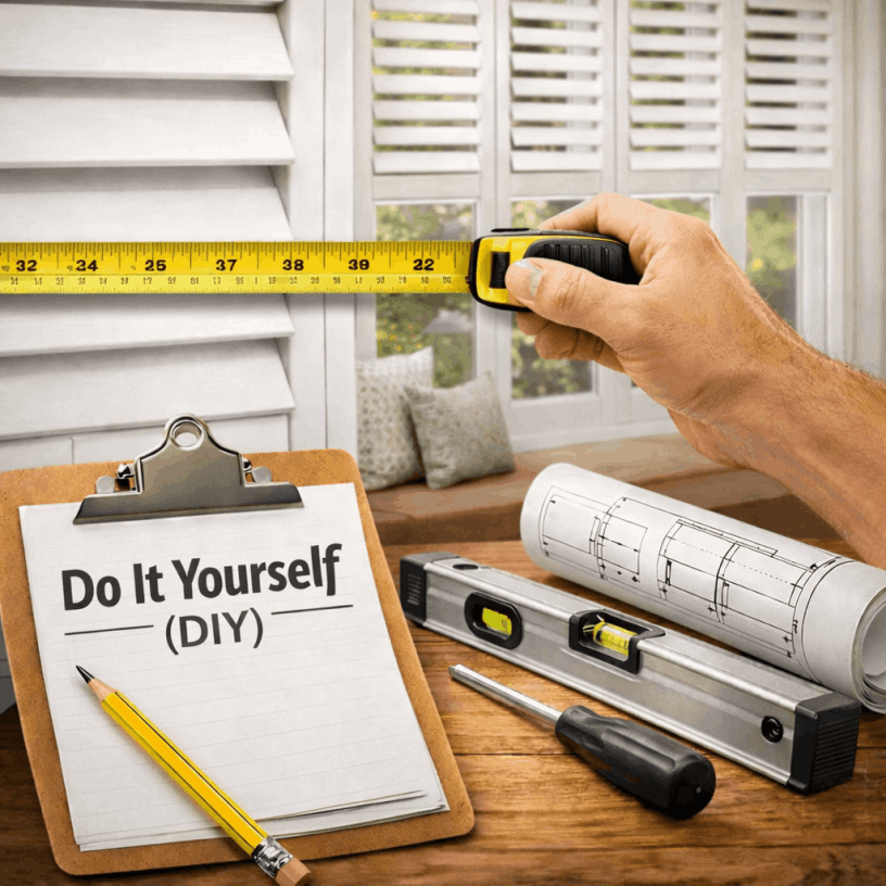 Supply only interior shutters ready for DIY installation