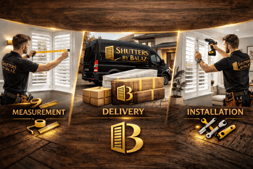 Professional shutter measurement, delivery and installation service