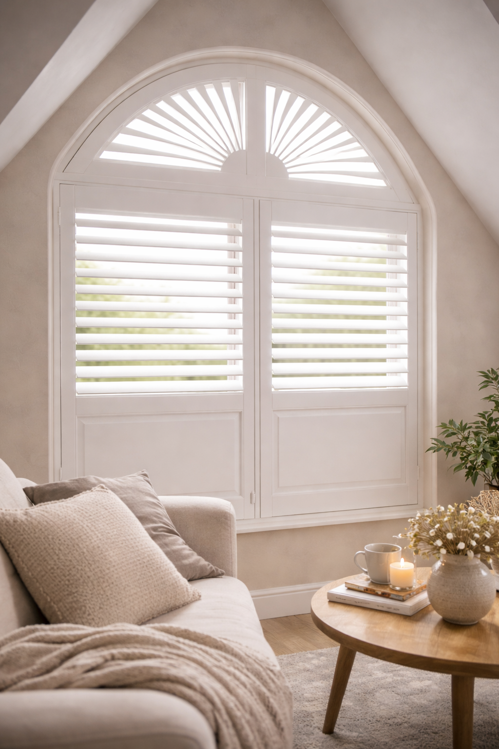 Full height plantation shutters Hampshire room — professionally installed Shutters by Balaz