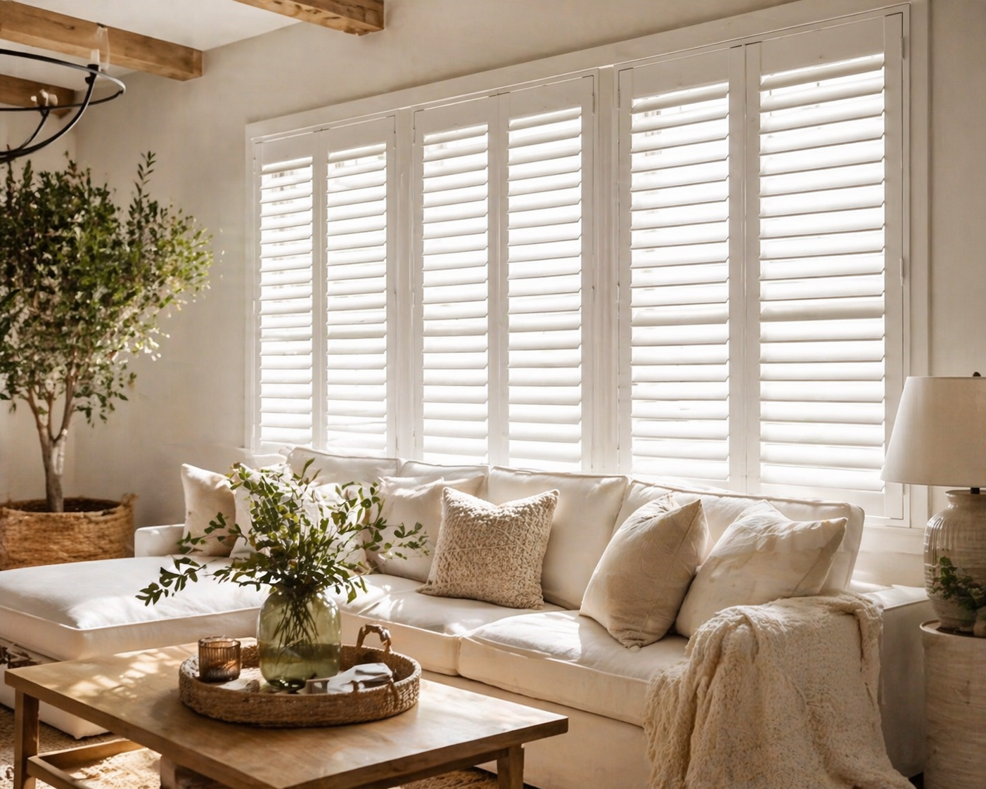 Full height plantation shutters Hampshire bright room — Shutters by Balaz recent install