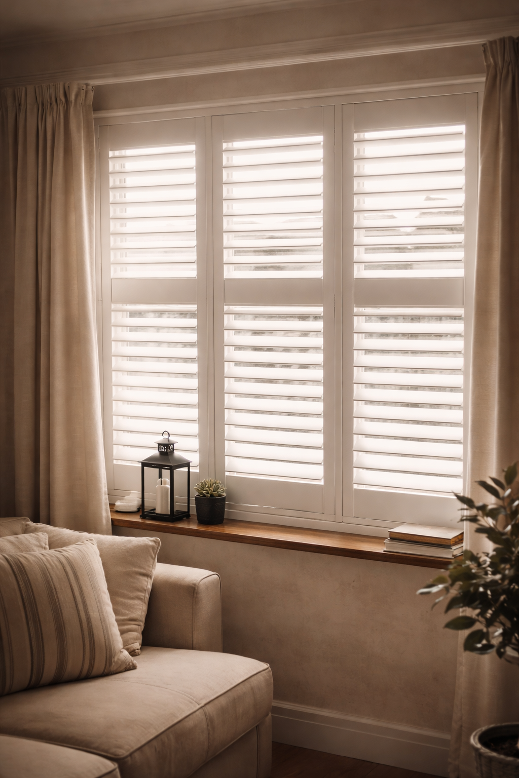 Hallway landing full height plantation shutters Hampshire — Shutters by Balaz Winchester Basingstoke